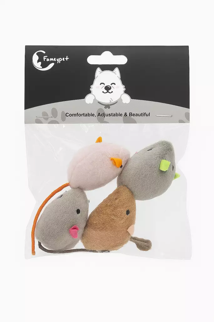 KISSANLELU HIIRET 4 kpl/pkt - Kissan lelut - 6438506012557 - 1