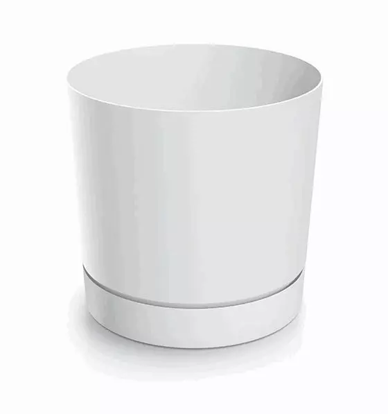 Kukkaruukku Tubo P valkoinen 1,8 L - Kukkaruukut ja -amppelit - 5905197466897 - 1