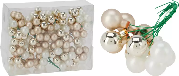 Kuusenpallot 20 mm valkoinen - Joulukuusen koristeet - 8721037532747 - 1