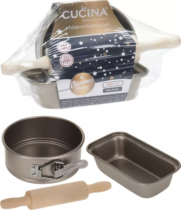 Lasten leivinsetti Setti 3-osainen - Leipurin välineet - 8719202240337 - 1
