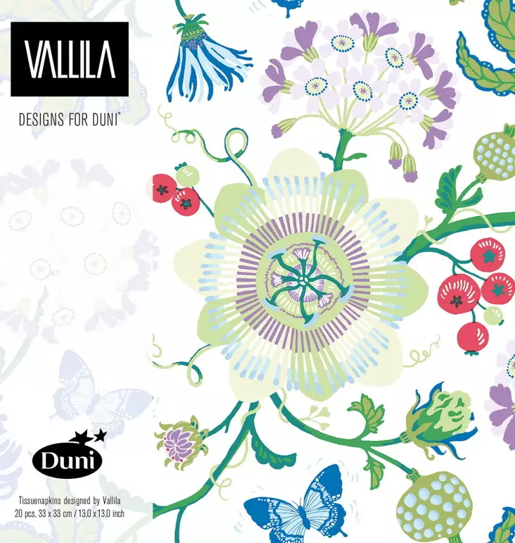 Lautasliina Vallila 33x33 Passion vihr. - Lautasliinat - 7321011929627 - 1