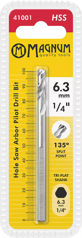 Magnum HSS keskitysporanterä reikäsahalle 1/4" × 100 mm - Reikäsahat - 6418868410017 - 1