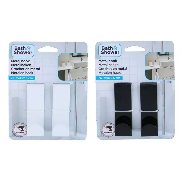 Metallikoukut oven päälle 2 kpl/pkt - Ripustuskoukut - 8711252552767 - 1