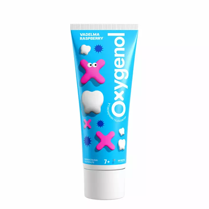 OXYGENOL Vadelma hammastahna 7+ - Suunhoito, hammastahnat ja -harjat - 6414505192087 - 1