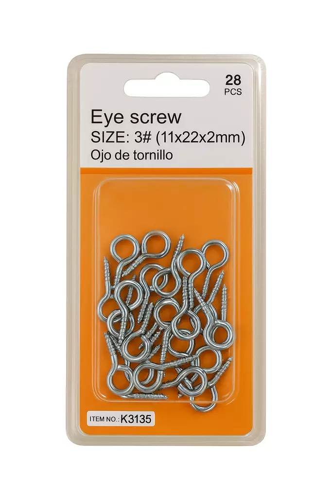 SILMUKKARUUVI 28KPL 11X22X2 mm - Koukut ja naulakot - 6438159387507 - 1