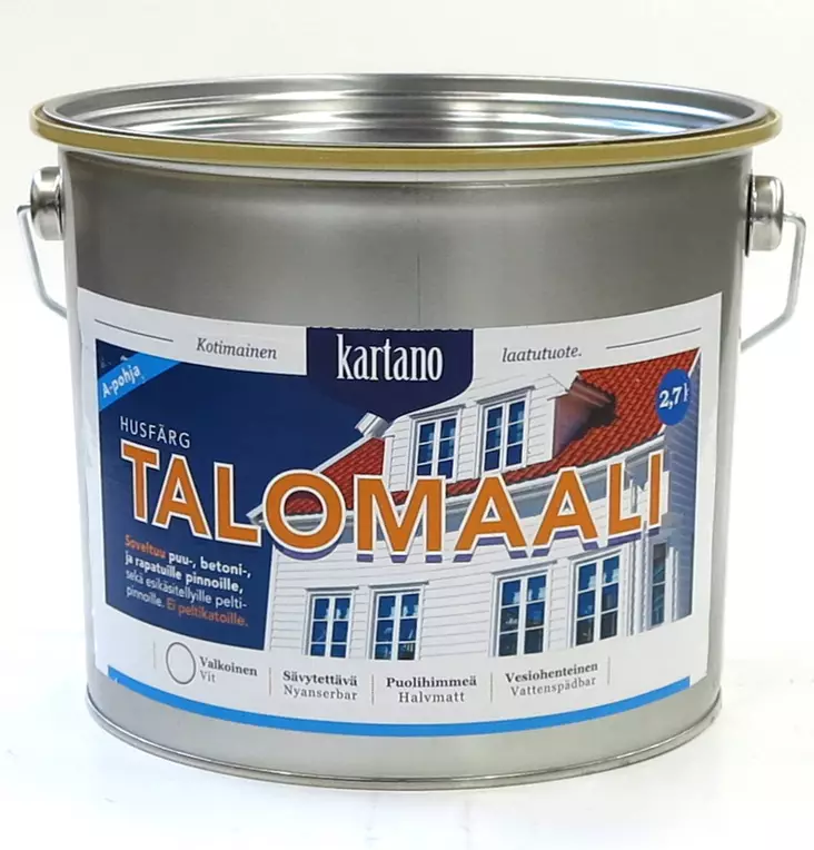 Talomaali 2,7L A-pohja valkoinen - Ulkomaalit ja talomaalit - 6438168098067 - 1