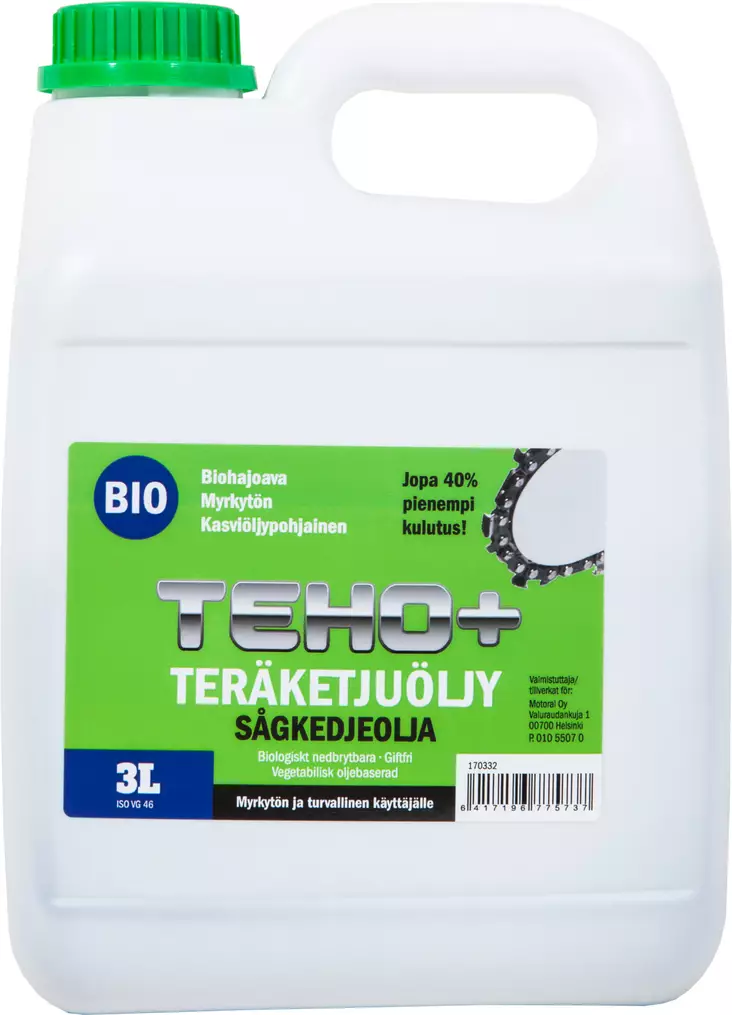 TEHO+ teräketjuöljy BIO 3L - Teräketjuöljyt - 6417196775737 - 1