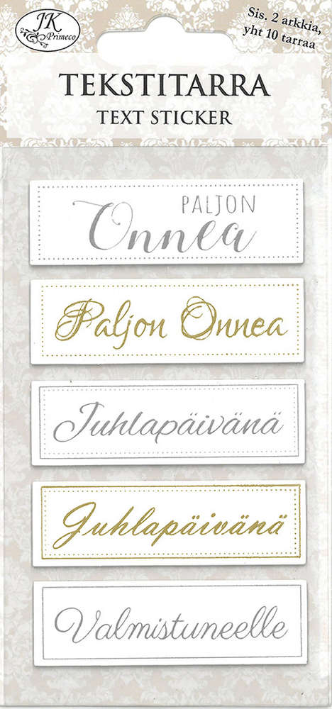 Tekstitarra Onnittelut 2ark - Tee-se-itse DIY - 6417715088867 - 1