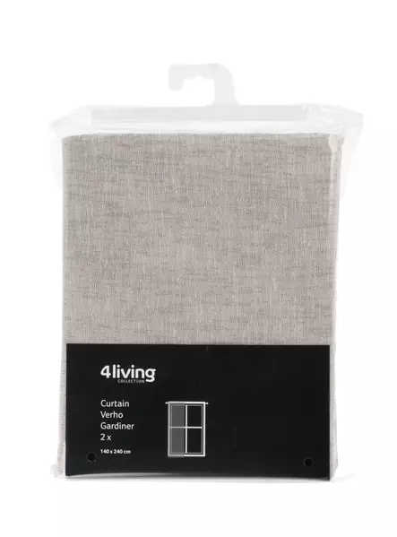 4Living Sivuverho Oliver 2 kpl 140x240 cm beige - Verhot - 6410416153568 - 1