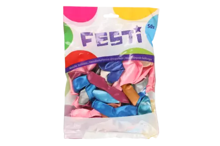 FESTI Ilmapallo metallinhohto 25 cm 50 kpl - Sisäleikit - 6410416344058 - 1