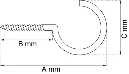 KATTOKOUKKU 32 TERÄS SINKITTY - Koukut ja naulakot - 7317900048708 - 2