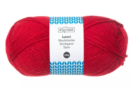 Kehrä Lauri Neulelanka tummanpunainen 100 g - Neulelangat ja virkkuulangat - 6430041943068 - 1