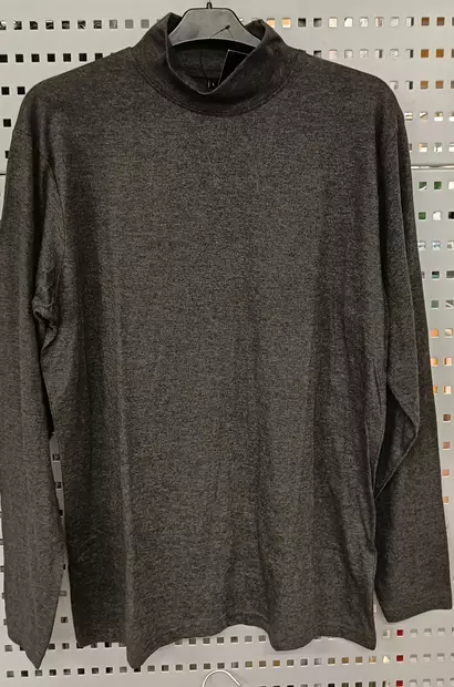 Miesten pitkähihainen poolopaita Turtle neck S tummanharmaa - Miesten pitkähihaiset paidat - 6419285029868 - 2