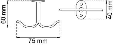VAATEKOUKKU 140 60 ALUMIINI - Ripustuskoukut - 7317900027178 - 2