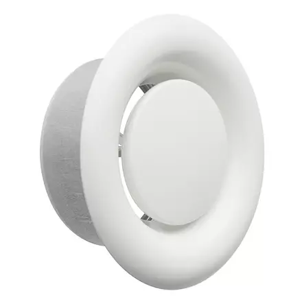 Poistoventtiili 100mm valkoinen - Rakennuksen ilmanvaihto - 4750492000588 - 1
