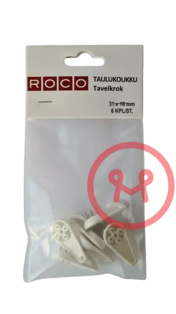 TAULUKOUKKU 31 mm X 16 mm - Ripustuskoukut - 6438159307178 - 1