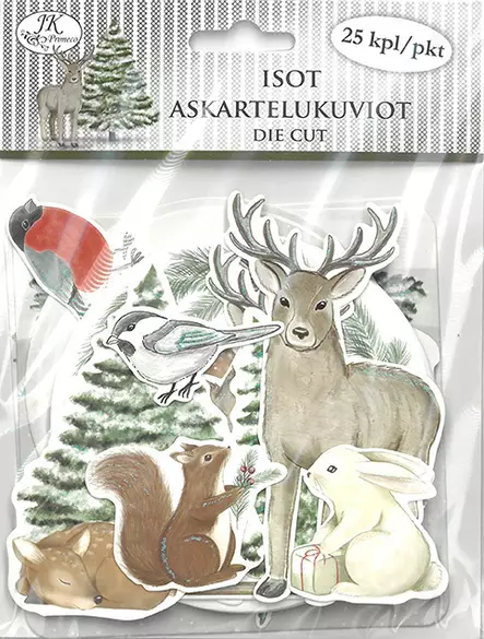Isot askartelukuviot Talvi luonto 25kpl - Joulukorttiaskartelu - 6417715034338 - 1