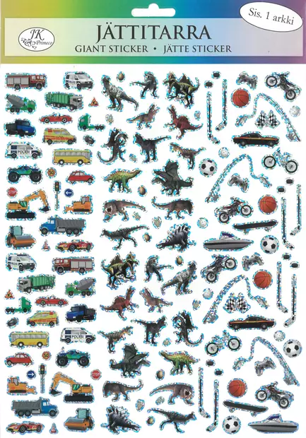 Jättitarra-arkki Autot ja dinosaurukset mini - Tee-se-itse DIY - 6417715051328 - 1