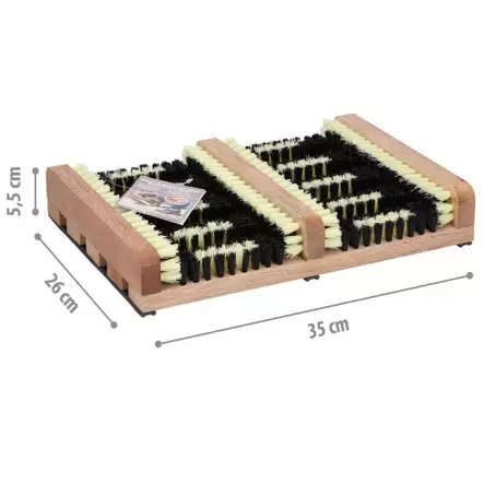 Puinen Kengänpuhdistusteline harjoilla - Rappurallit - 8711252537498 - 1