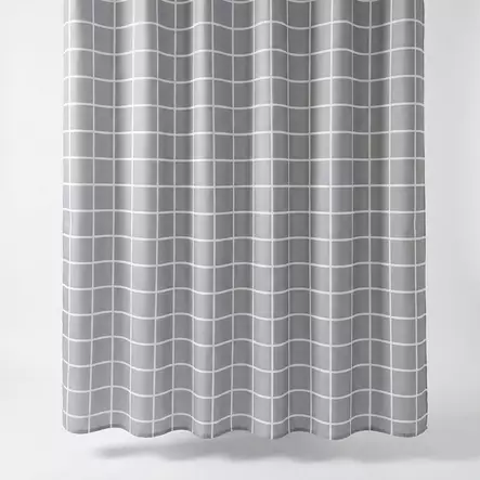 SUIHKUVERHO 180x200cm ruutukuosi - Suihkuverhot - 6438159397728 - 1