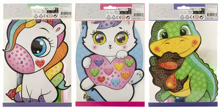 Timanttimaalaus 23 cm XL timantit kissa - Taiteilijatarvikkeet - 8715427141718 - 2