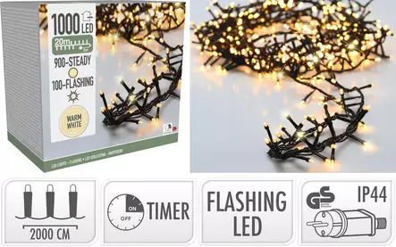Tuikkiva Led-valosarja 1000 led - Ikkuna- ja räystäsvalosarjat - 8721037682268 - 2