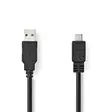 Nedis Micro USB kaapeli | 2.00 m | Musta - Tietokonekaapelit - 5412810288908 - 1
