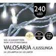 ULKOVALOSARJA 240 LED kylmä valkoinen - Ulkovalosarjat - 6438159128858 - 1