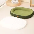 Lemmikkipeti soikea, reunoilla 75x60x12,5 cm – tilava ja ylellisen pehmeä lepopaikka - Koiran pedit ja korit - 6438506014148 - 2