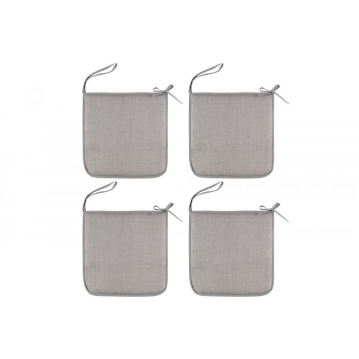 4Living Istuintyyny 4 kpl 39x39 cm harmaa - Istuintyynyt - 6410416202488 - 1