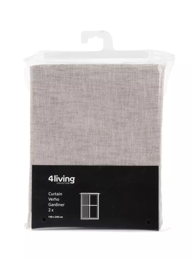 4Living Sivuverho Oliver 2 kpl 140x240 cm beige - Verhot - 6410416153568 - 1