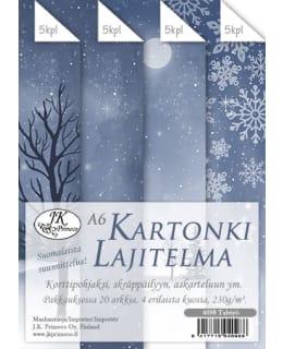 A6 kartonkilajitelma talviyö 20 arkkia / paketti - Tee-se-itse DIY - 6417715040988 - 1