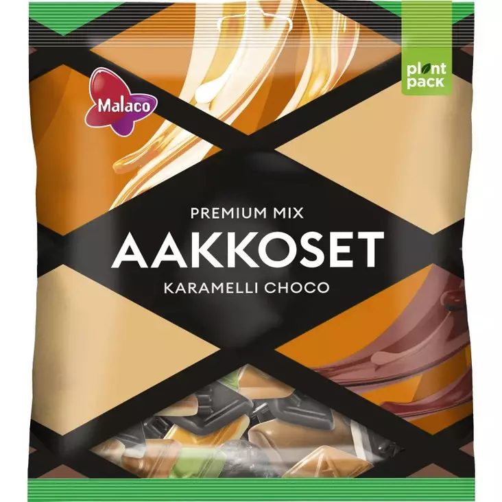AAKKOSET KARAMELLI CHOCO 290G - Makeispussit, -patukat ja tikkarit - 6420256016268 - 1