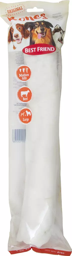 Best Friend bones original valkoinen pururulla 37 cm 1 kpl 250 g - Puruluut - 5700551124198 - 1