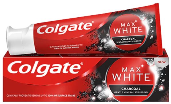 COLGATE 75ML MAX WHITE CHARCOAL - Suunhoito, hammastahnat ja -harjat - 8718951250048 - 1