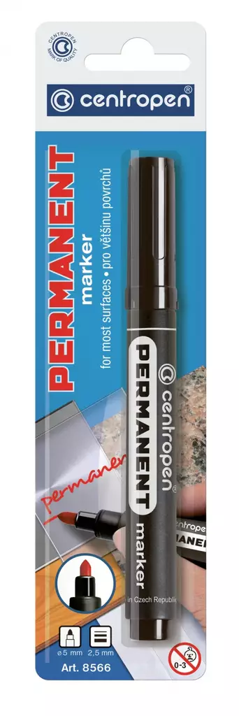 Huopakynä Permanent Centropen pyöreä musta - Kynät ja tussit - 8595013629918 - 1