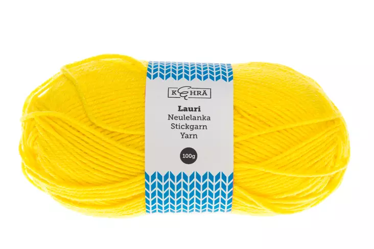 Kehrä Lauri Neulelanka keltainen 100 g - Neulelangat ja virkkuulangat - 6410412900388 - 1