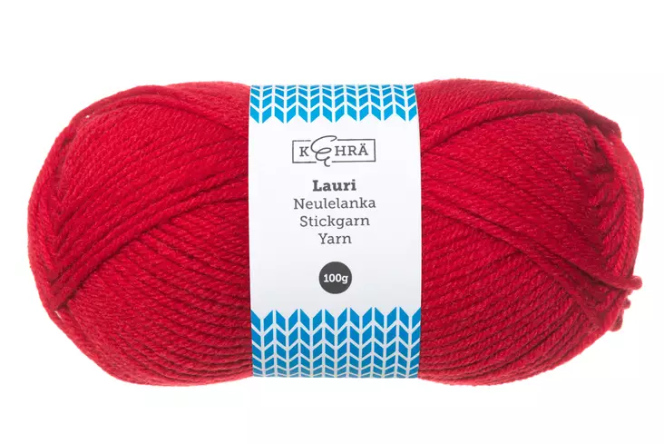 Kehrä Lauri Neulelanka tummanpunainen 100 g - Neulelangat ja virkkuulangat - 6430041943068 - 1
