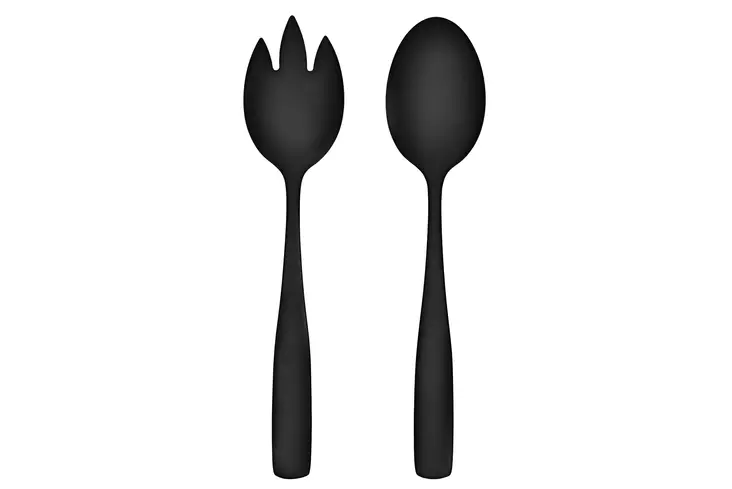 Maku Basic Salaattiottimet terästä mattamusta - Ottimet ja tarjoiluvälineet - 6410413051188 - 1