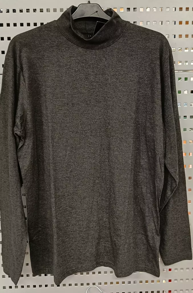 Miesten poolopaita High neck L tummanharmaa - Miesten pitkähihaiset paidat - 6419285992858 - 2