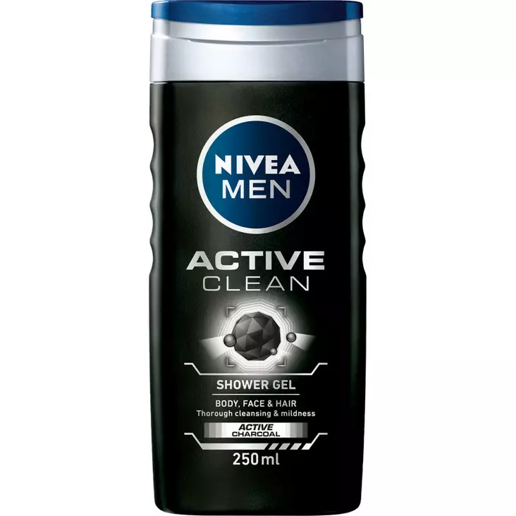 NIVEA MEN SG 250ML ACTIVE CLEAN - Miesten saippuat ja suihkugeelit - 4005900387028 - 1