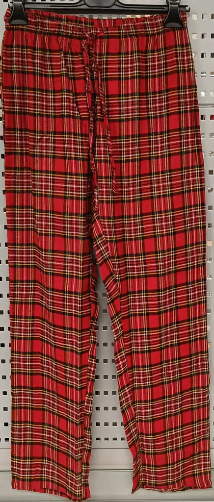 Naisten flanellihousut XL punakeltamusta ruutukuvio - Naisten yöasut ja pyjamat - 6419285213878 - 1