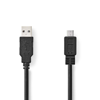 Nedis Micro USB kaapeli | 2.00 m | Musta - Tietokonekaapelit - 5412810288908 - 1
