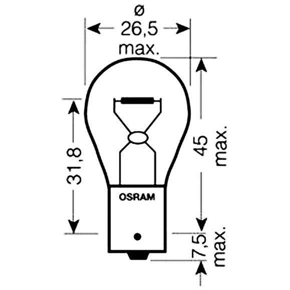 OSRAM POLTIN 12V ECO P21W 2KPL/PKT - Auton polttimot - 4050300925448 - 1