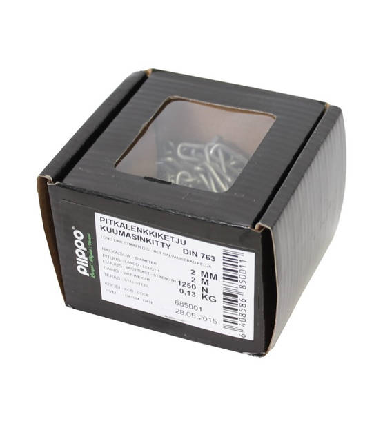 Pitkälenkkiketju 2mm x 5m - Sidontaliinat ja ketjut - 6408586850028 - 1