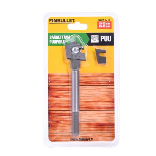 SÄÄDETTÄVÄ PUUPORA 15-45 MM - Puuporanterät - 6430017706468 - 1