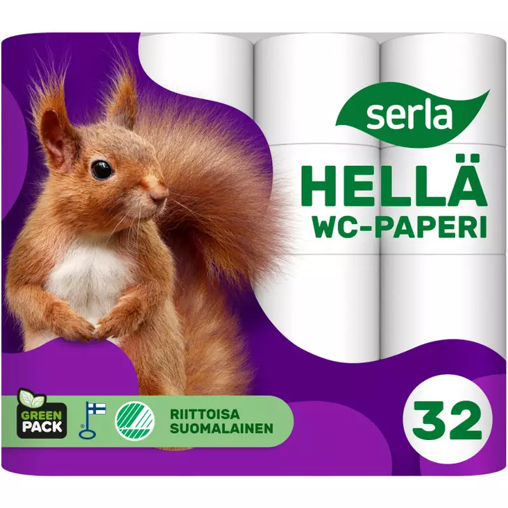 Serla Hellä WC-paperi 32rl valkoinen - WC-paperit - 6414301035618 - 1