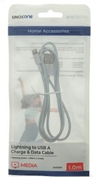 Sinox Lightning kaapeli 1m valkoinen - Iphone-kaapelit - 5706808021418 - 1
