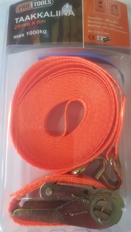 TAAKKALIINA 500 / 1000KG, 6m x 35mm - Kuormaliinat - 6438159043588 - 1