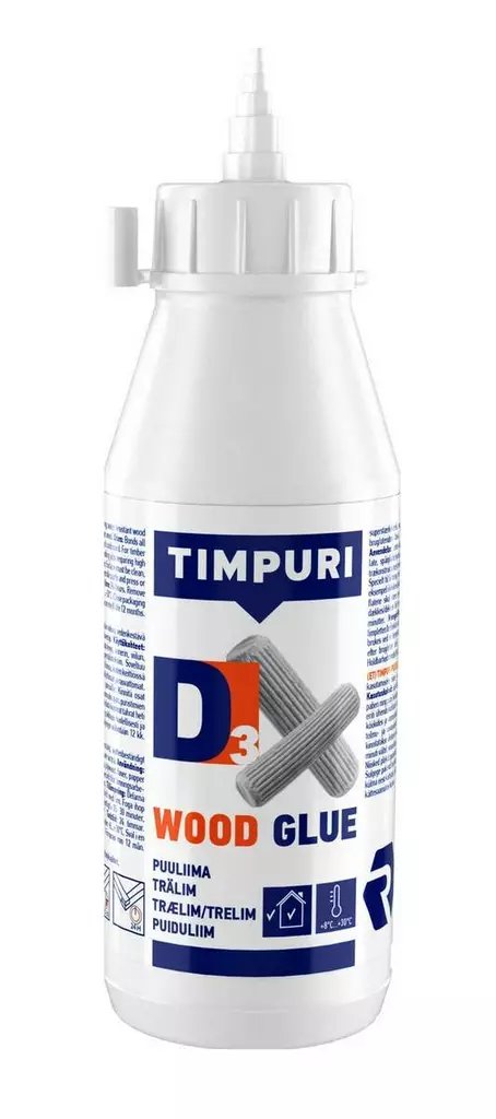 TIMPURI Puuliima D3 750ml - Kiinnitys- ja liimamassat - 6418091030488 - 1